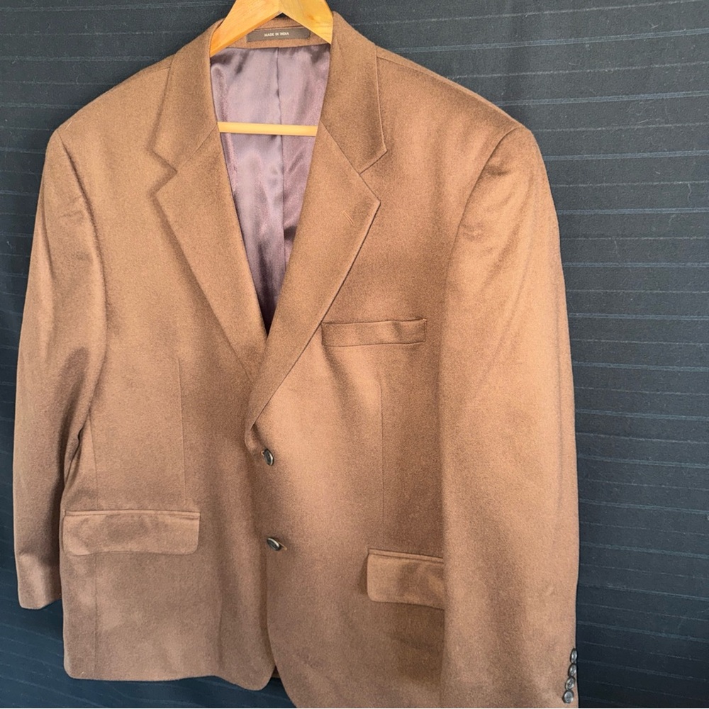 Etienne Aigner Brown 100% Cashmere Jacket Blazer Sport Coat 44S Quiet Luxury - Picture 2 of 15